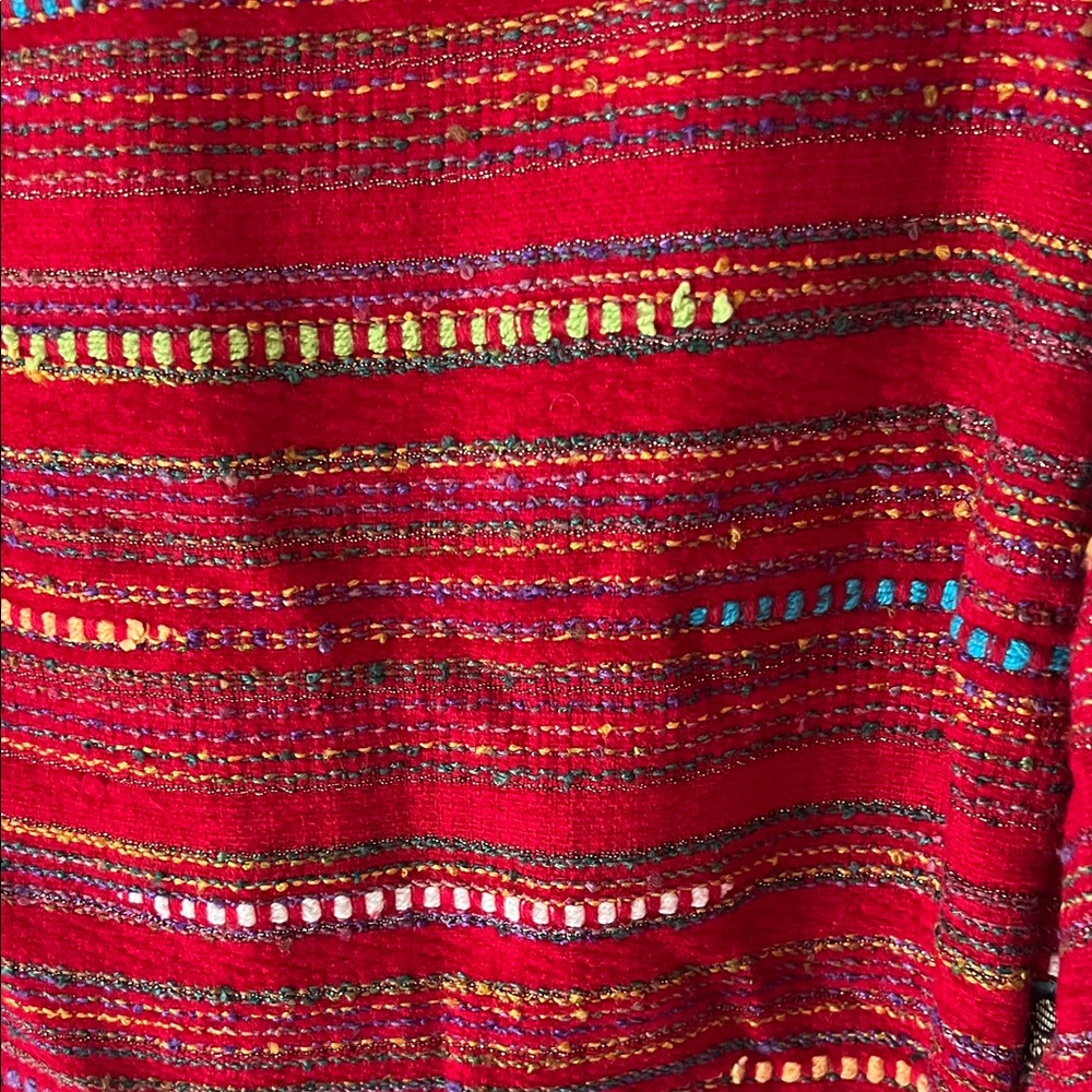 Coldwater Creek Red Multicolor Patchwork Woven Wo… - image 6